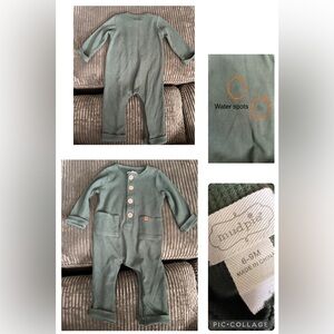 Mud Pie Waffle Knit Green Baby Boy One Piece Holiday Christmas 6-9m